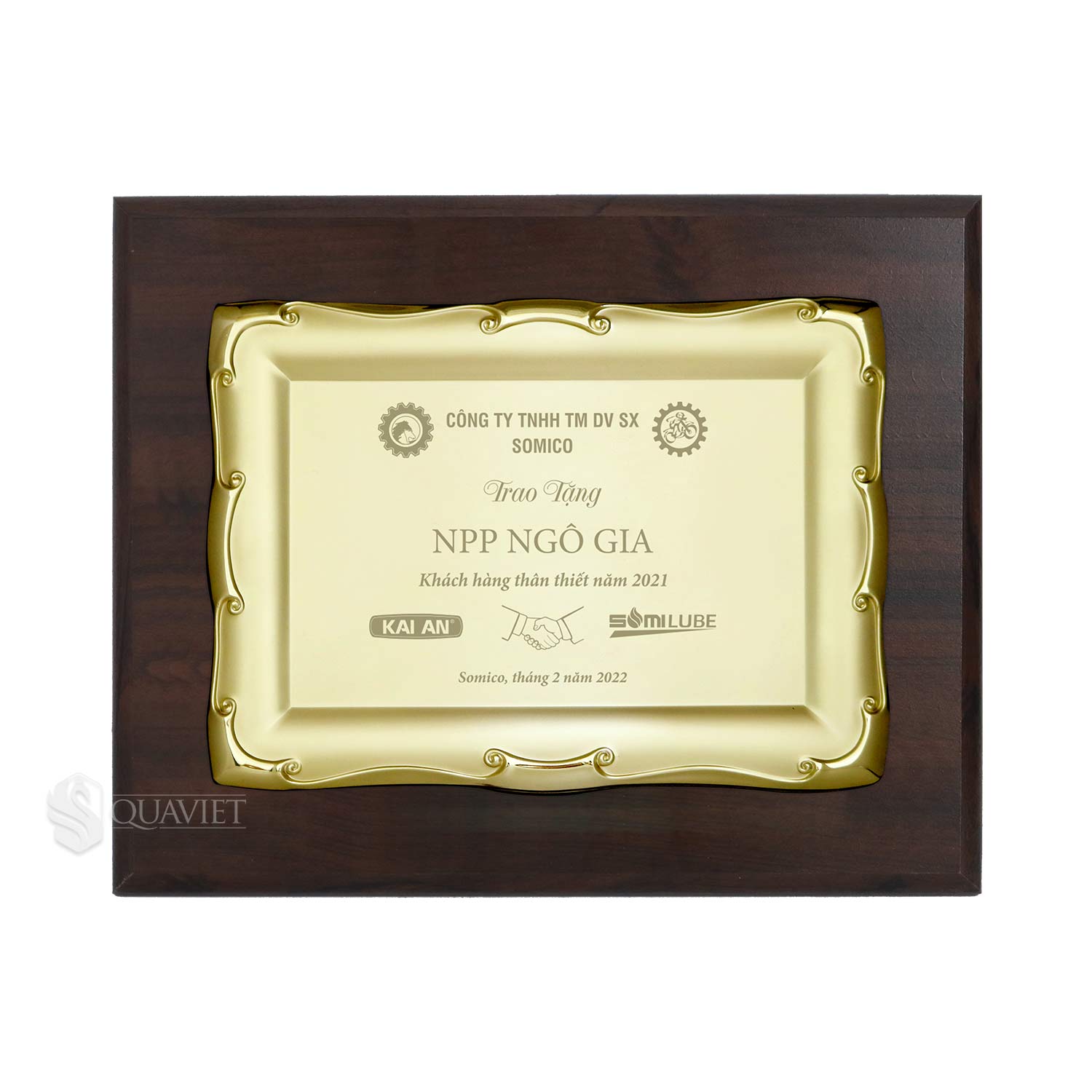 Bảng vinh danh chứng nhận khách hàng thân thiết cho đối tác