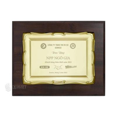 Bảng vinh danh chứng nhận khách hàng thân thiết cho đối tác