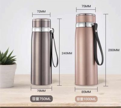 Bình giữ nhiệt quai xách da – BGN 017