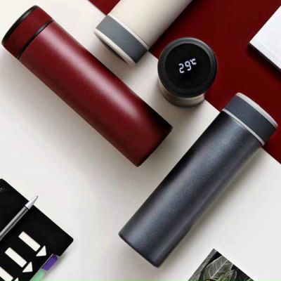 Bình giữ nhiệt cảm ứng nhiệt độ nắp bọc da – BGN 020