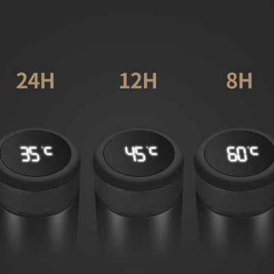 Bình giữ nhiệt cảm ứng nhiệt độ nắp bọc da – BGN 020