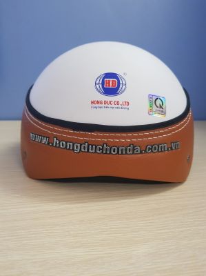 Nón Bảo Hiểm ½ Đầu Bọc Da – NBH 003